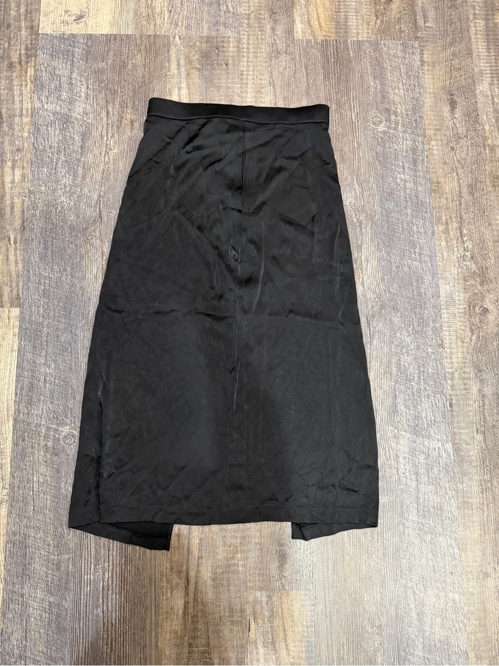 Zara Black A-Line Midi Skirt